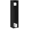 Image de vidaXL Meuble de salle de bain avec porte-rouleau noir 205x20x90 cm meuble de rangement de salle de bain armoire de bain 858507