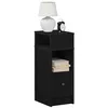 Image de vidaXL Table de chevet avec tiroir noir 25x31x66 cm table dappoint armoire de lit table dappoint pour la chambre table 858616