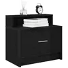 Image de vidaXL Table de chevet avec tiroir chêne noir 51x31x47 cm table dappoint armoire de lit table dappoint pour la chambre 858670