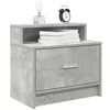 Image de vidaXL Table de chevet avec tiroir gris béton 51x31x47 cm table dappoint armoire de lit table dappoint pour la chambre 858674