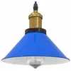 Image de vidaXL Lampe suspendue réglable hauteur E27 bleu foncé Ø 22 cm métal éclairage suspendu éclairage suspendu de cuisine 4103444