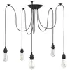 Image de VidaXL Lampe suspendue avec 5 porte-lampes E27 noir métal lampe suspendue en forme daraignée lampe suspendue en forme 4103454