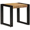 Image de Table basse en bois de manguier - vidaXL - 40x40x38 cm - Marron - Bois de manguier massif - 1 étagère - Style industriel