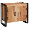 Image de Meuble sous vasque - meuble vasque integree Vidaxl Meuble sous évier Marron 71 x 33 x 58 cm Bois dAcacia Massif