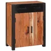 Image de Buffet en bois dacacia - vidaXL - 55x30x75 cm - Marron - 1 tiroir - 2 portes - Bois dacacia massif - Pieds en fer