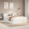 Image de vidaXL Cadre de lit sans matelas blanc 140x190 cm bois de pin massif lit cadre de lit en bois massif meuble de chambre à 3323423