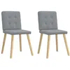 Image de vidaXL Chaises à manger lot de 2 gris clair tissu chaise de dîner chaise de cuisine chaise dappoint chaise chaise de 4101068