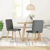 Image de vidaXL Chaises à manger lot de 2 gris foncé tissu chaise chaise de salon chaise daccent chaise de cuisine siège de 4101122