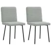 Image de vidaXL Chaises à manger lot de 2 Gris clair Velours 4101133