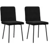 Image de vidaXL Chaises à manger lot de 2 Noir Velours 4101139