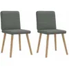 Image de vidaXL Chaises à manger lot de 2 gris foncé tissu chaise chaise de salon chaise daccent chaise de cuisine siège de 4101145