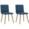Image de vidaXL Chaises à manger lot de 2 bleu tissu chaise chaise de salon chaise daccent chaise de cuisine siège de salle à 4101152