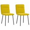 Image de vidaXL Chaises à manger lot de 2 Jaune Velours chaise de dîner chaise de cuisine chaise dappoint chaise chaise de 4101216