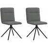 Image de vidaXL Chaises à manger lot de 2 gris foncé tissu chaise chaise de salon chaise daccent chaise de cuisine siège de 4101233