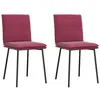 Image de vidaXL Chaises à manger lot de 2 Rouge bordeaux Velours chaise chaise de salon chaise daccent chaise de cuisine siège 4101249