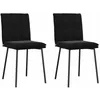 Image de vidaXL Chaises à manger lot de 2 Noir Velours chaise chaise de salon chaise daccent chaise de cuisine siège de salle à 4101250