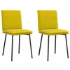 Image de vidaXL Chaises à manger lot de 2 Jaune Velours chaise chaise de salon chaise daccent chaise de cuisine siège de salle 4101251