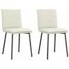 Image de vidaXL Chaises à manger lot de 2 Crème Velours chaise chaise de salon chaise daccent chaise de cuisine siège de salle 4101253