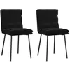 Image de vidaXL Chaises à manger lot de 2 Noir Velours chaise chaise de salon chaise daccent chaise de cuisine siège de salle à
