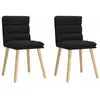 Image de vidaXL Chaises à manger lot de 2 noir tissu chaise chaise de salon chaise daccent chaise de cuisine siège de salle à 4101295
