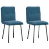 Image de vidaXL Chaises à manger lot de 2 Bleu Velours chaise chaise de salon chaise daccent chaise de cuisine siège de salle à 4101319