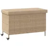 Image de vidaXL Boîte de rangement de jardin et roues résine tressée boîte de rangement dextérieur rangement de coussins de 4103829
