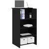 Image de vidaXL Bureau de réception noir 55x50x1035 cm bois dingénierie comptoir de réception réception de salon comptoir de bar 859016