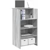 Image de vidaXL Bureau de réception sonoma gris 55x50x1035 cm bois ingénierie comptoir de réception réception de salon comptoir 859020