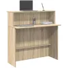 Image de vidaXL Bureau réception chêne sonoma 100x50x1035 cm bois dingénierie comptoir de réception réception de salon comptoir 859026
