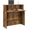 Image de vidaXL Bureau de réception vieux bois 100x50x1035cm bois dingénierie 859031