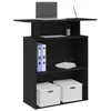 Image de vidaXL Bureau de réception noir 100x40x104 cm bois dingénierie comptoir de réception réception de salon comptoir de bar 859052