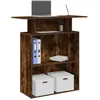 Image de vidaXL Bureau de réception chêne fumé 100x40x104 cm bois dingénierie comptoir de réception réception de salon comptoir 859055