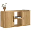 Image de vidaXL Meuble TV ODDA 79x24x40 5 cm bois massif pin support TV buffet TV meuble multimédia banc TV meuble hifi centre 4103603