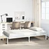 Image de vidaXL Cadre de lit sans matelas pliable blanc 100x190 cm acier cadre de lit en métal cadre de lit pliable sommier cadre 4103968