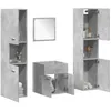 Image de vidaXL Ensemble de meubles de salle de bain 4 pcs gris béton armoire de salle de bain placard de salle de bain meuble de 3324873