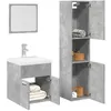Image de vidaXL Ensemble de meubles de salle de bain 4 pcs gris béton 3324879