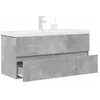 Image de vidaXL Ensemble de meubles de salle de bain 2 pcs gris béton 3324917