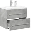 Image de vidaXL Ensemble de meubles de salle de bain 2 pcs gris béton armoire de salle de bain meuble de salle de bain meuble de 3324920
