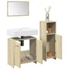 Image de vidaXL Ensemble de meubles de salle de bain 3 pcs chêne sonoma armoire de rangement de salle de bain placard de salle de 3324972