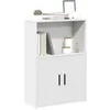 Image de vidaXL Bibliothèque blanc 60x24x85 cm bois dingénierie étagère à livres support de rangement support à livres armoire 860409