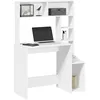 Image de vidaXL Bureau avec étagères blanc 100x45x140 cm bois dingénierie 860436