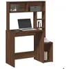 Image de vidaXL Bureau et étagères chêne marron 100x45x140 cm bois dingénierie bureau dordinateur bureau debout bureau avec 860442
