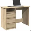Image de vidaXL Bureau chêne sonoma 102x50x75 cm bois dingénierie 860465