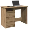 Image de vidaXL Bureau chêne artisanal 102x50x75 cm bois dingénierie bureau dordinateur bureau debout bureau avec rangement 860471