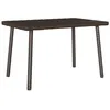 Image de Table basse de jardin - Rectangulaire - Marron - 60x40x37 cm - Résine tressée acier enduit de poudre