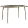 Image de Table basse de jardin rectangulaire gris clair résine tressée