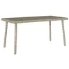 Image de Table basse de jardin rectangulaire gris clair résine tressée