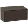 Image de vidaXL Boîte de rangement de jardin marron 110x50x58 cm résine tressée coffre de rangement de jardin boîte de rangement de