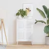 Image de Portes d armoire à persiennes 4 pcs blanc 395x295 cm