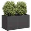 Image de vidaXL Jardinière noir 80x40x40 cm acier laminé à froid pot de fleurs support de plantes lit surélevé support de 860668